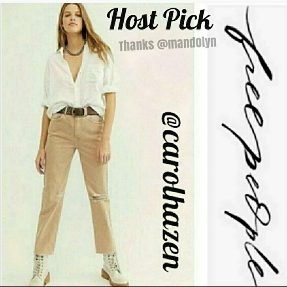 We The Free High Rise Bohemian Jeans Dakota Straight Leg Womens Spring - Picture 13 of 15